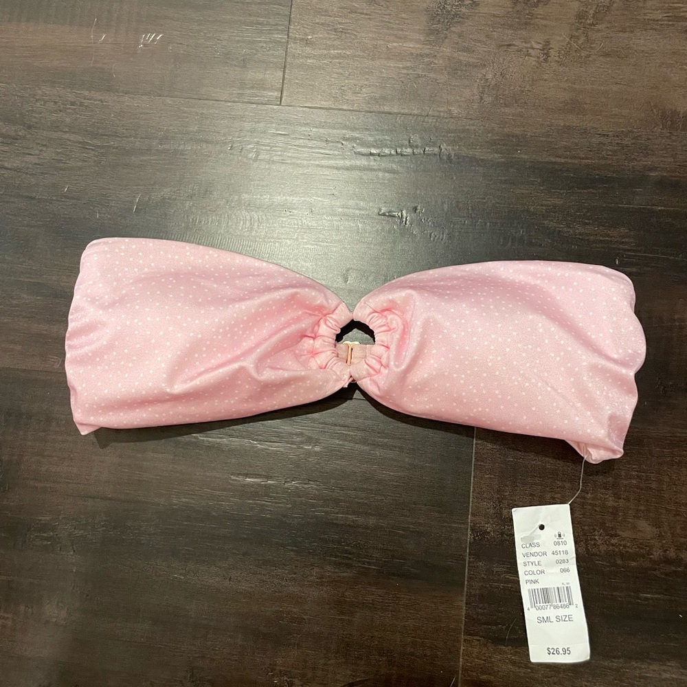Bandeau Swimsuit Top, Pacsun L.A. Hearts, Light Pink, Size S, New w/ tag